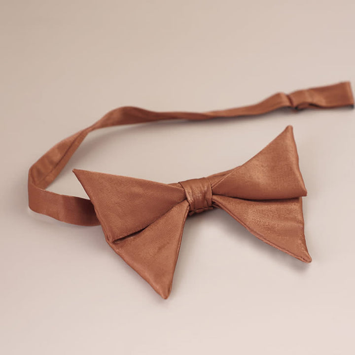 Papillon a punta oversize lucido a forma di farfalla da uomo