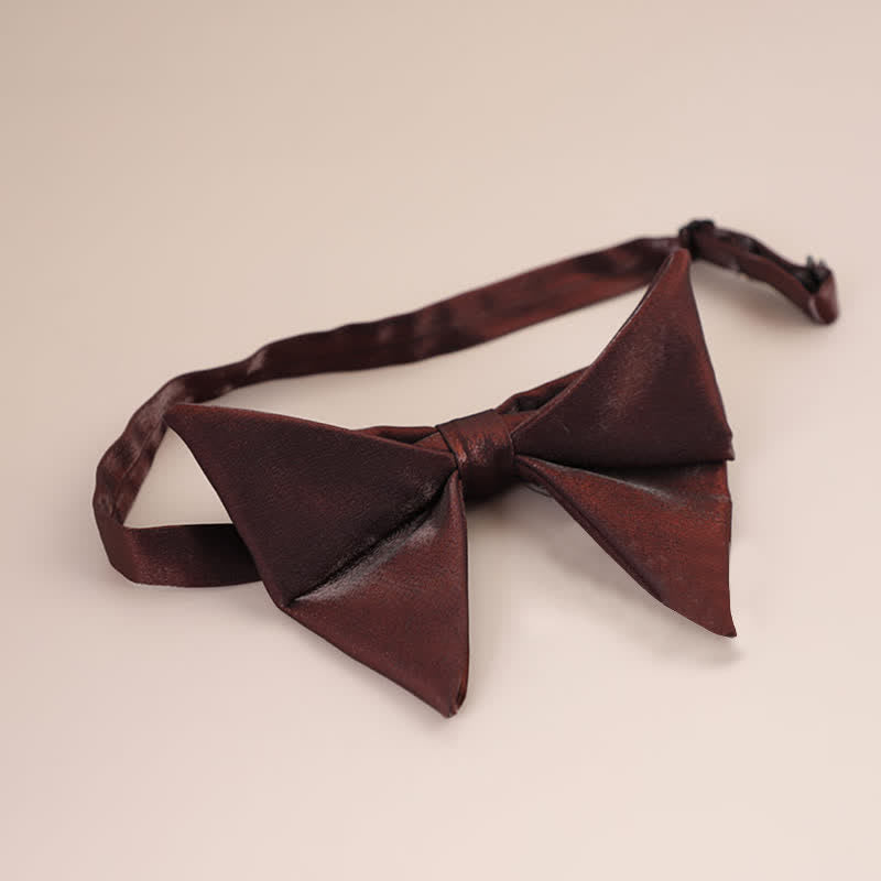 Papillon a punta oversize lucido a forma di farfalla da uomo