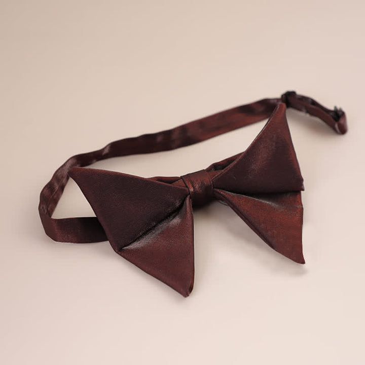 Papillon a punta oversize lucido a forma di farfalla da uomo