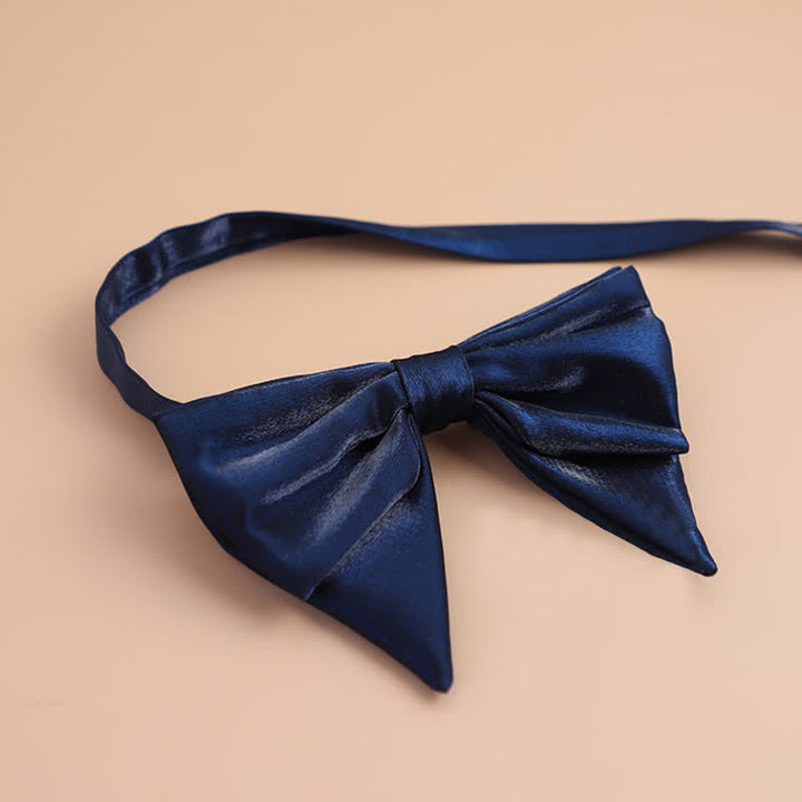 Papillon a punta oversize lucido a forma di farfalla da uomo