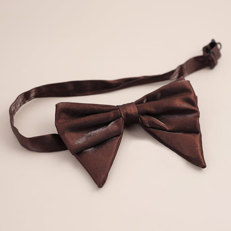 Papillon a punta oversize lucido a forma di farfalla da uomo