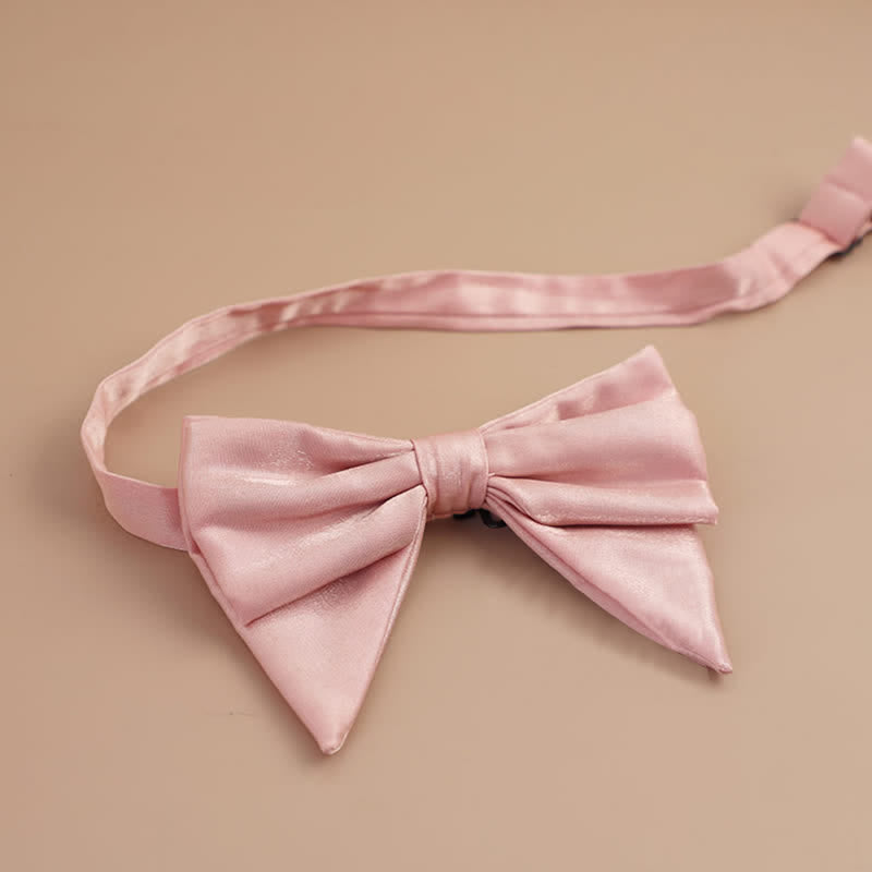 Papillon a punta oversize lucido a forma di farfalla da uomo - Rosa - Stile n. 2 - image 25