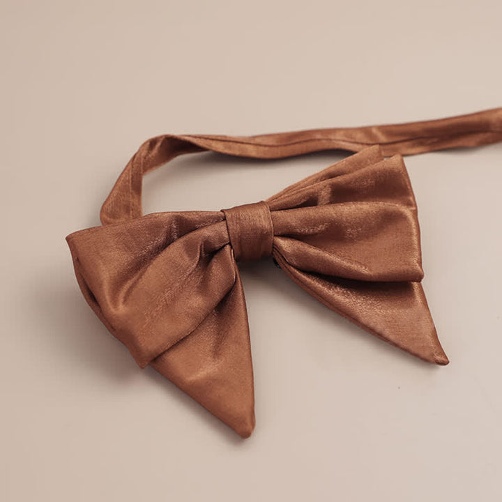 Papillon a punta oversize lucido a forma di farfalla da uomo