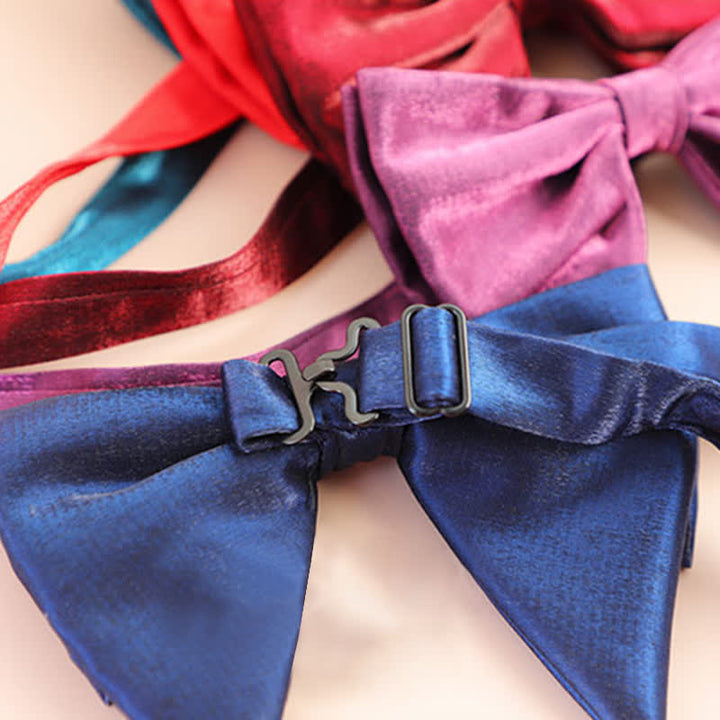 Papillon a punta oversize lucido a forma di farfalla da uomo