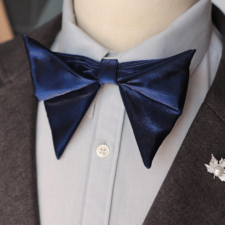 Papillon a punta oversize lucido a forma di farfalla da uomo
