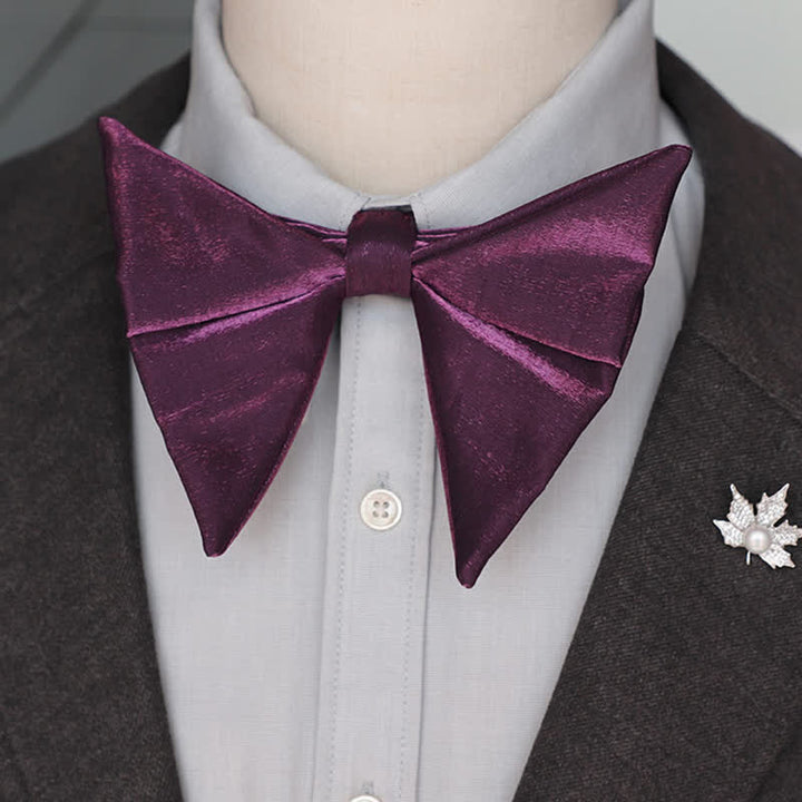 Papillon a punta oversize lucido a forma di farfalla da uomo