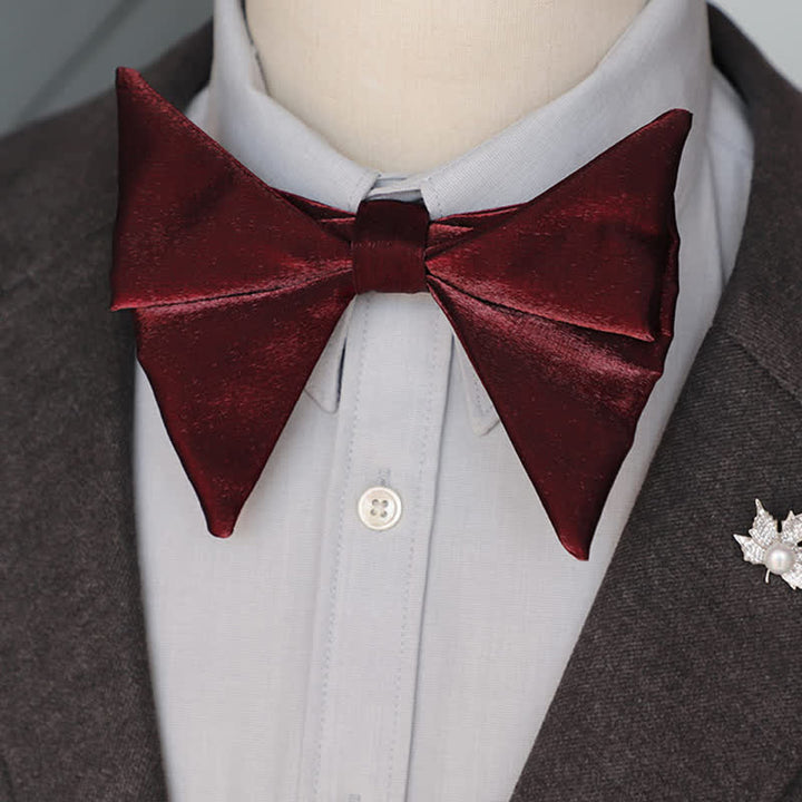 Papillon a punta oversize lucido a forma di farfalla da uomo