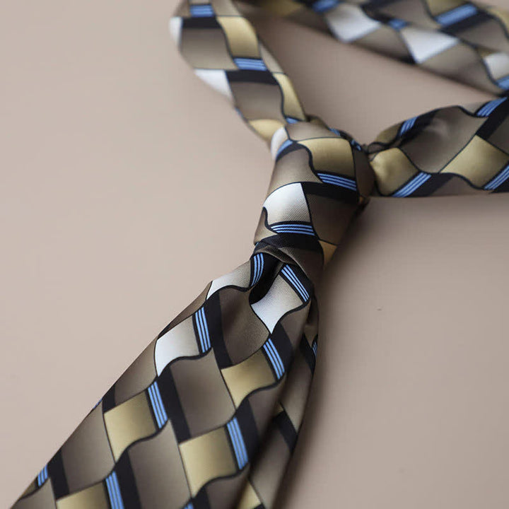 Cravatta da uomo con motivo geometrico stile street vintage