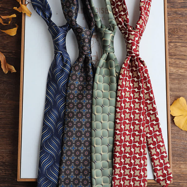 Cravatta da uomo con motivo geometrico stile street vintage