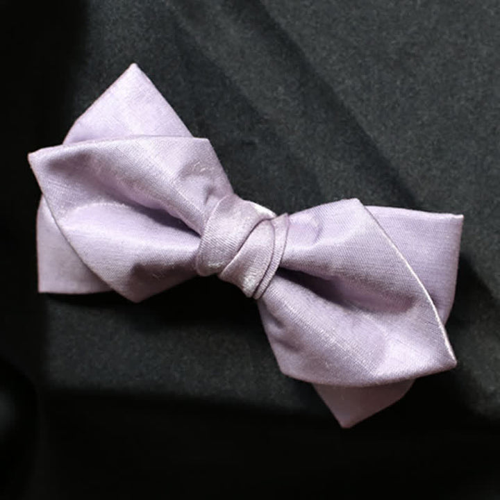 Papillon da uomo in tinta unita viola taro dolce