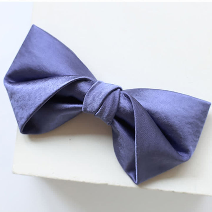 Papillon da uomo elegante blu viola tinta unita - Stile n. 3 - image 6