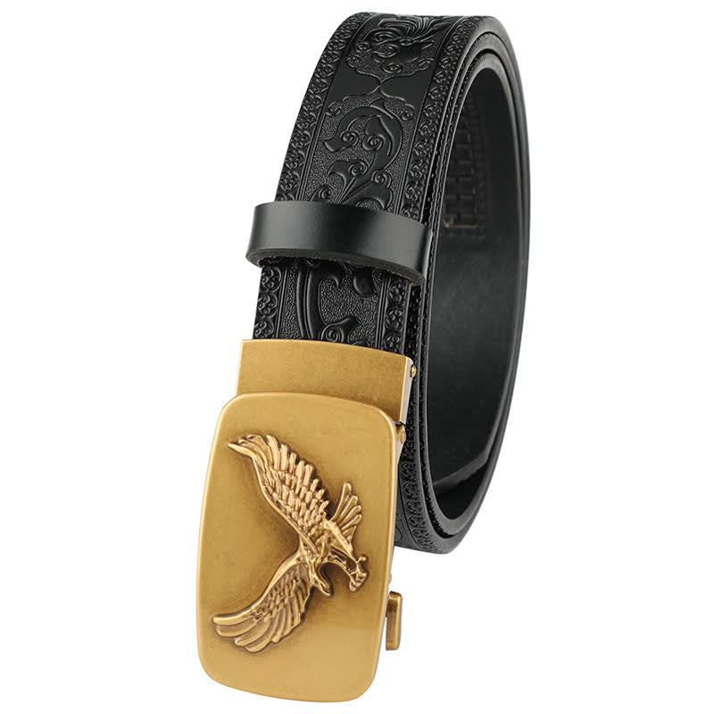 Cintura in pelle con chiusura automatica Flying Eagle da uomo