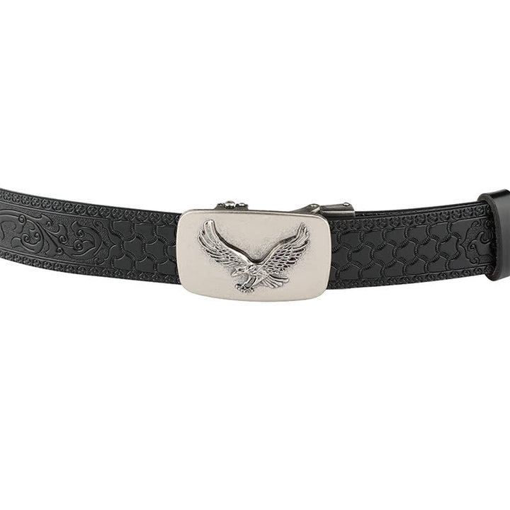 Cintura in pelle con fibbia automatica Flying Eagle da uomo - image 2