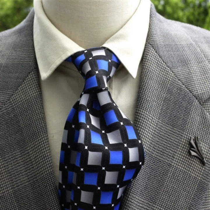 Cravatta Boho con motivo floreale fantastico da uomo
