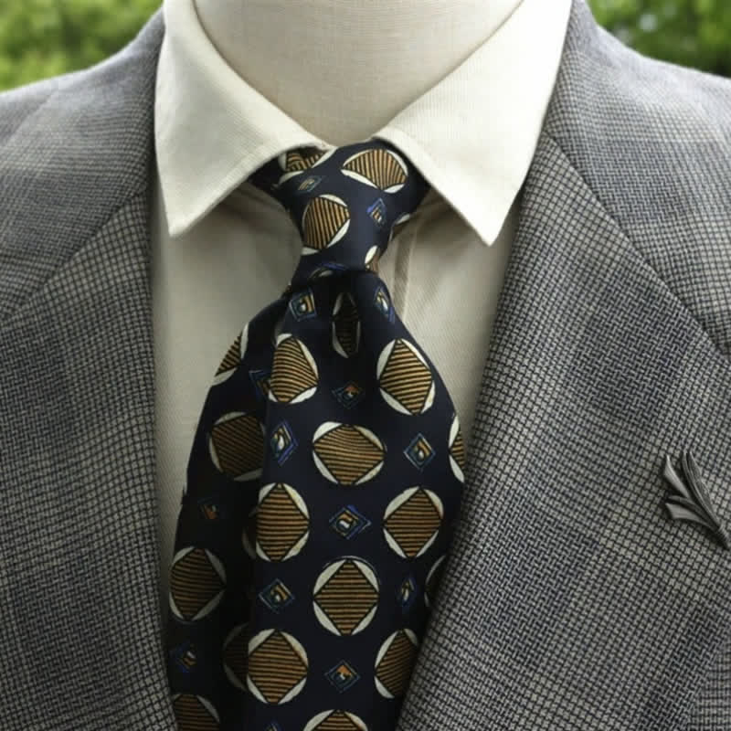 Cravatta Boho con motivo floreale fantastico da uomo