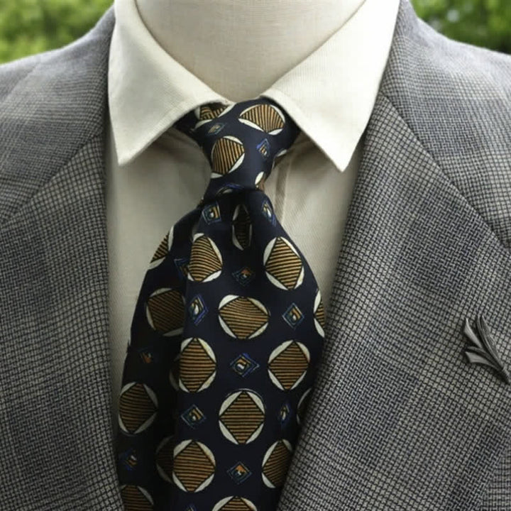 Cravatta Boho con motivo floreale fantastico da uomo