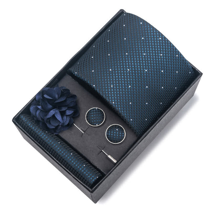 Set di 4 cravatte da uomo della serie Gentle Dark Green