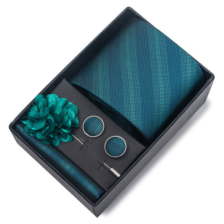 Set di 4 cravatte da uomo della serie Gentle Dark Green