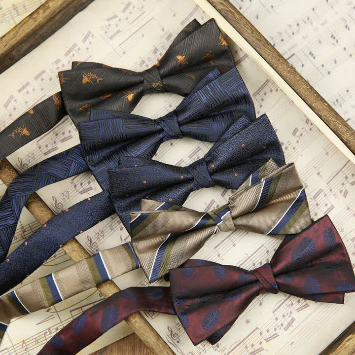 Papillon elegante da uomo a doppio strato per matrimonio e lavoro