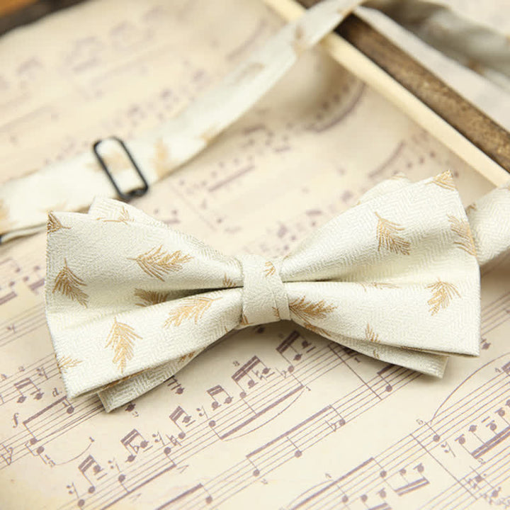 Papillon doppio strato elegante da uomo con motivo a grano