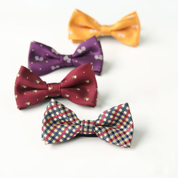 Papillon divertente ed elegante a doppio strato stampato carino per bambini