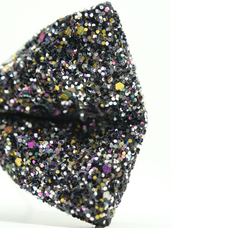 Cravatta a farfalla scintillante e colorata da uomo con strass - image 5