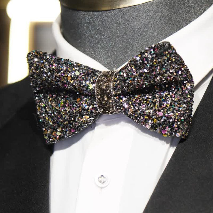 Cravatta a farfalla scintillante e colorata da uomo con strass - Colorato - image 0