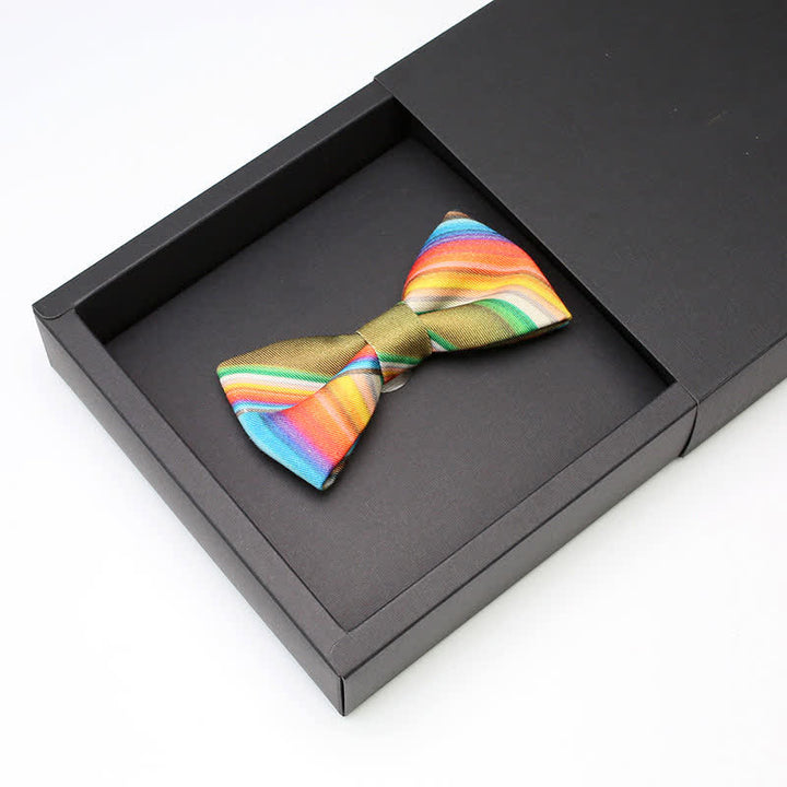 Papillon semplice con motivo arcobaleno colorato sfumato da uomo