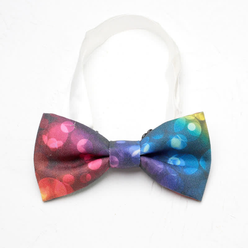 Papillon semplice con motivo arcobaleno colorato sfumato da uomo