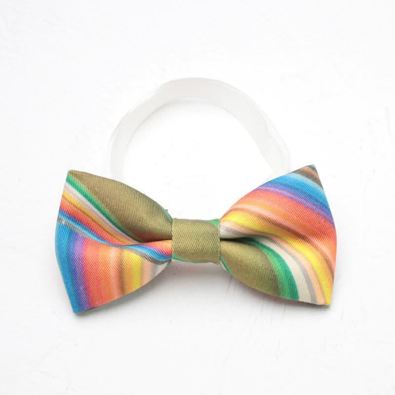 Papillon semplice con motivo arcobaleno colorato sfumato da uomo