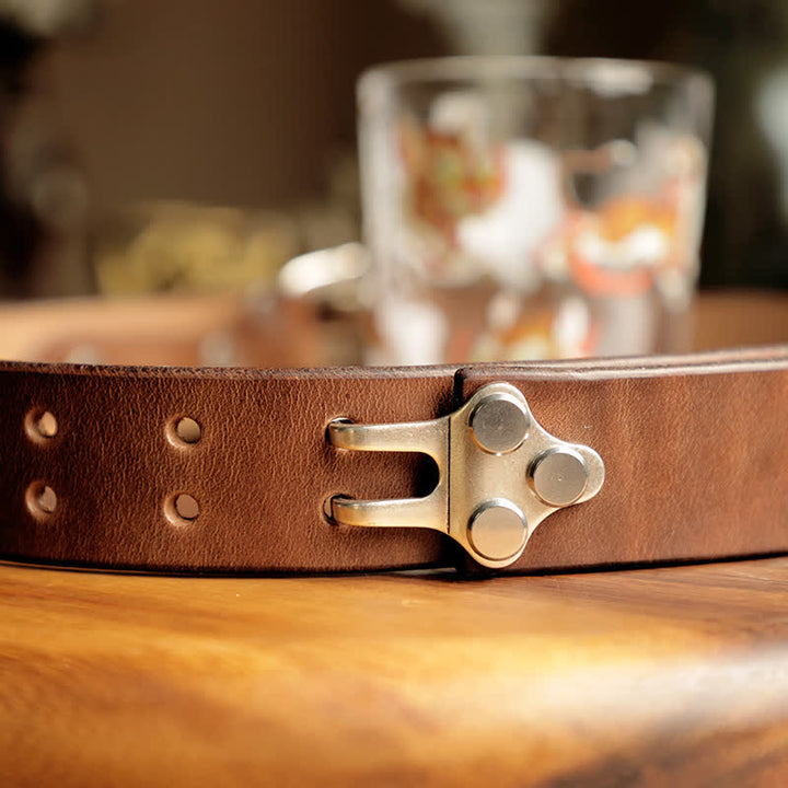 Cintura in pelle da cavalleria western da uomo