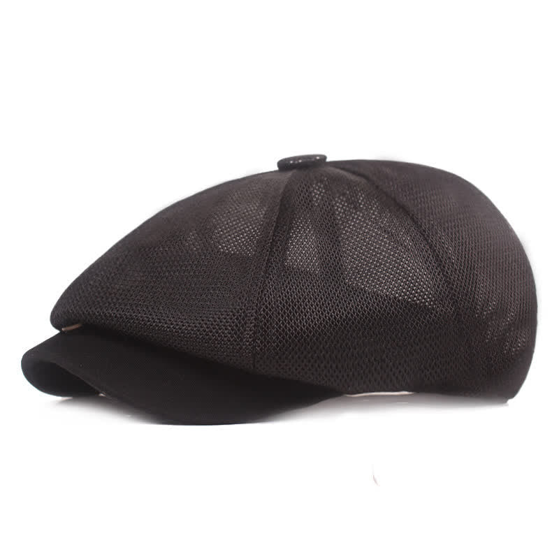 Cappello estivo da tassista in rete traspirante - Nero - Misura M (22"-22 7/8") - image 6