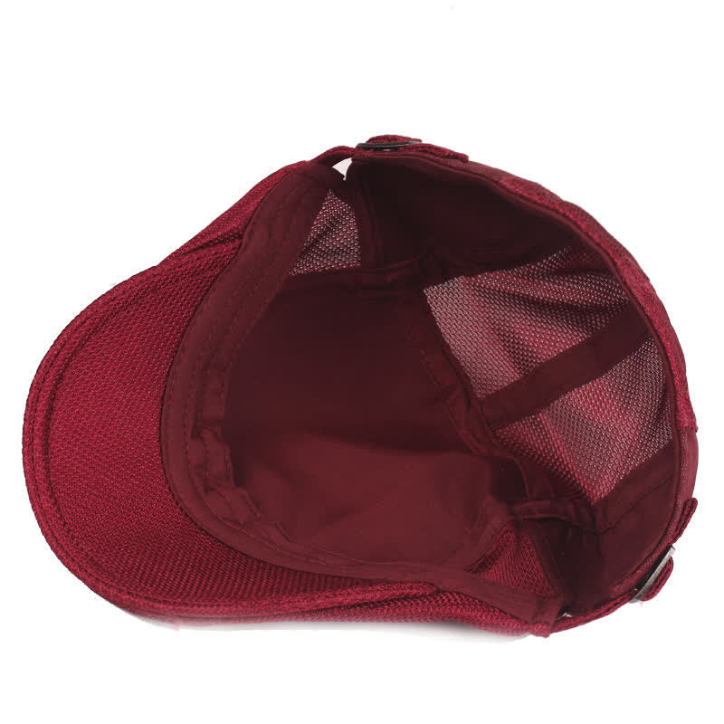Cappello basco leggero a righe con becco d'anatra semplice