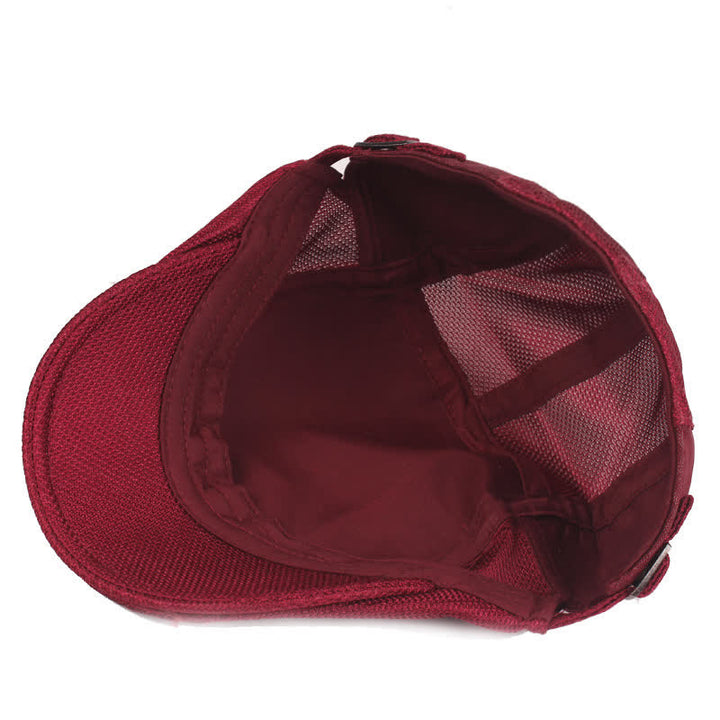Cappello basco leggero a righe con becco d'anatra semplice