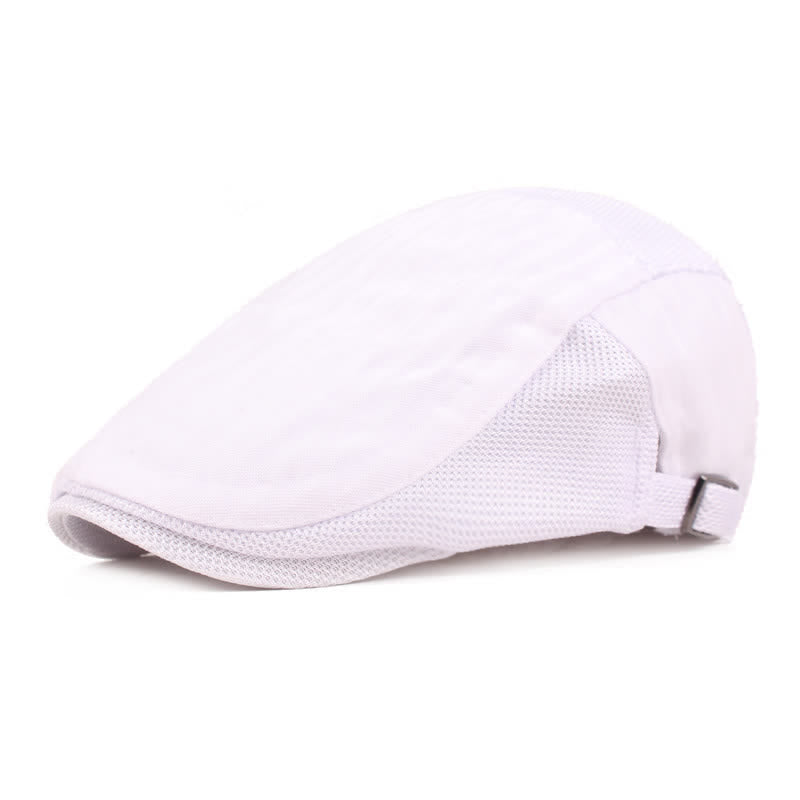 Cappello basco leggero a righe con becco d'anatra semplice