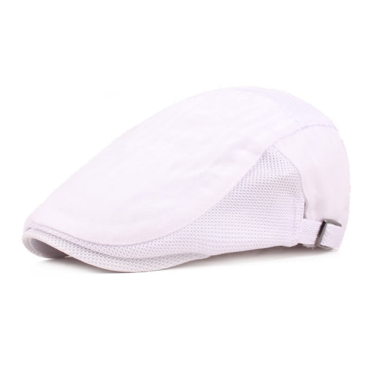 Cappello basco leggero a righe con becco d'anatra semplice