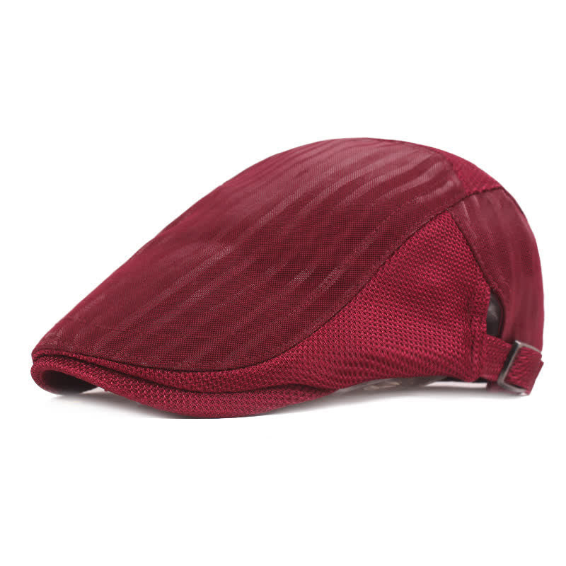 Cappello basco leggero a righe con becco d'anatra semplice