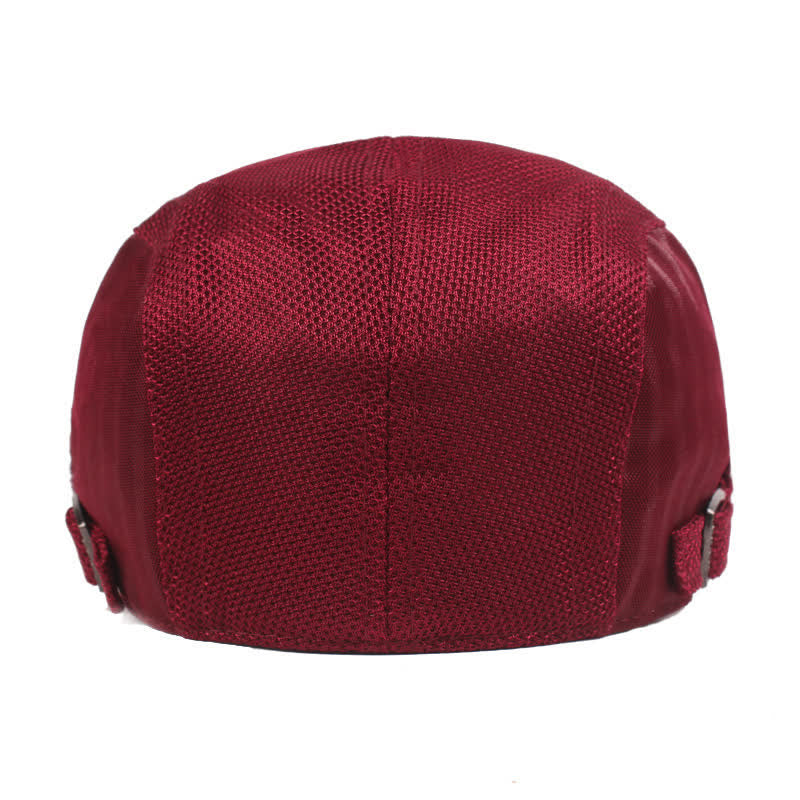 Cappello basco leggero a righe con becco d'anatra semplice
