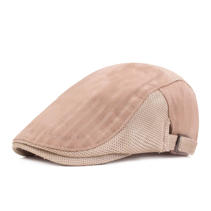 Cappello basco leggero a righe con becco d'anatra semplice