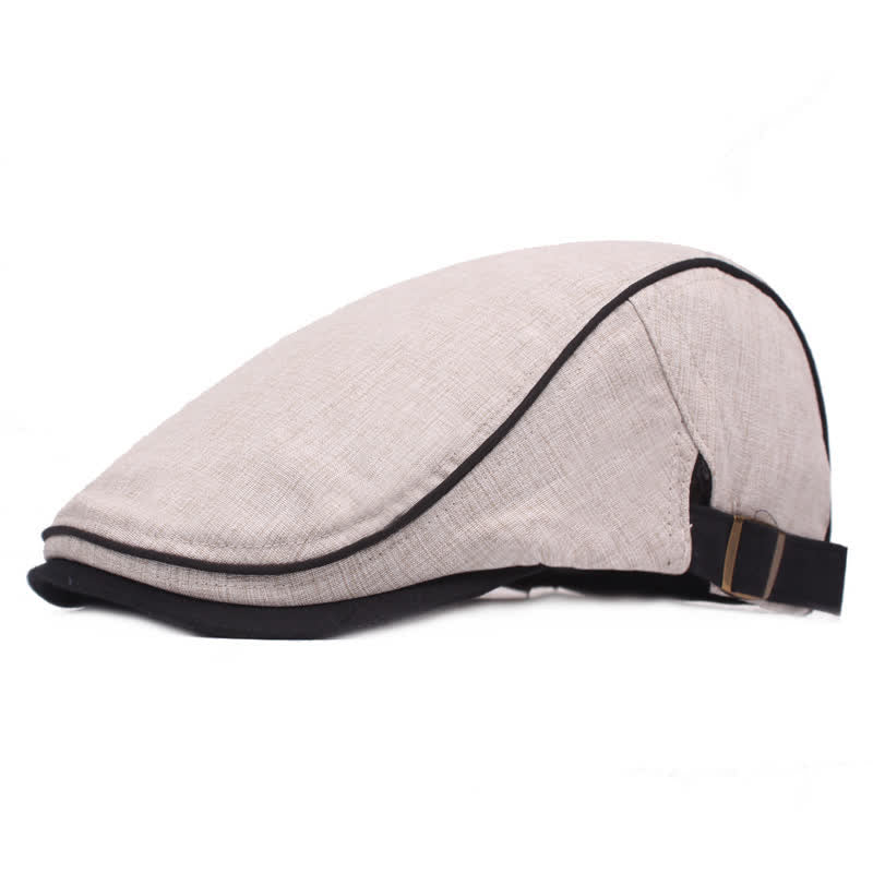 Cappello da sole casual berretto piatto classico berretto - Beige - Regolabile (21 5/8"-23 1/4") - image 10