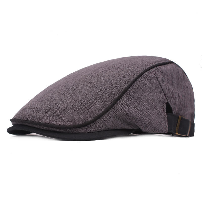 Cappello da sole casual berretto piatto classico berretto - Grigio scuro - Regolabile (21 5/8"-23 1/4") - image 8
