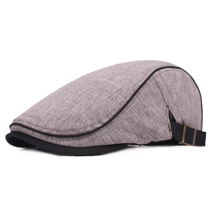 Cappello da sole casual berretto piatto classico berretto - Grigio chiaro - Regolabile (21 5/8"-23 1/4") - image 9