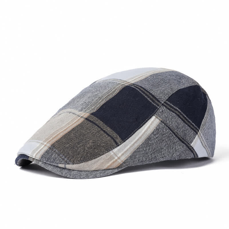 Cappello basco a quadri vintage in stile britannico - Grigio - Misura M (22"-22 7/8") - image 4
