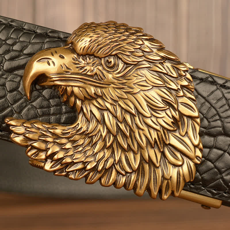 Cintura da uomo in pelle con motivo a artiglio di alligatore Eagle Cool