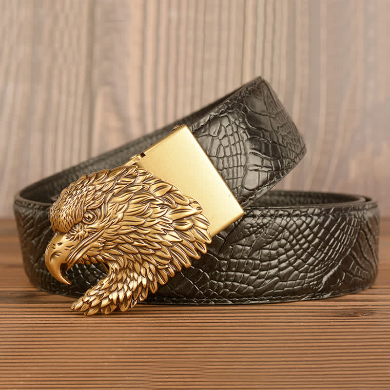 Cintura da uomo in pelle con motivo a artiglio di alligatore Eagle Cool