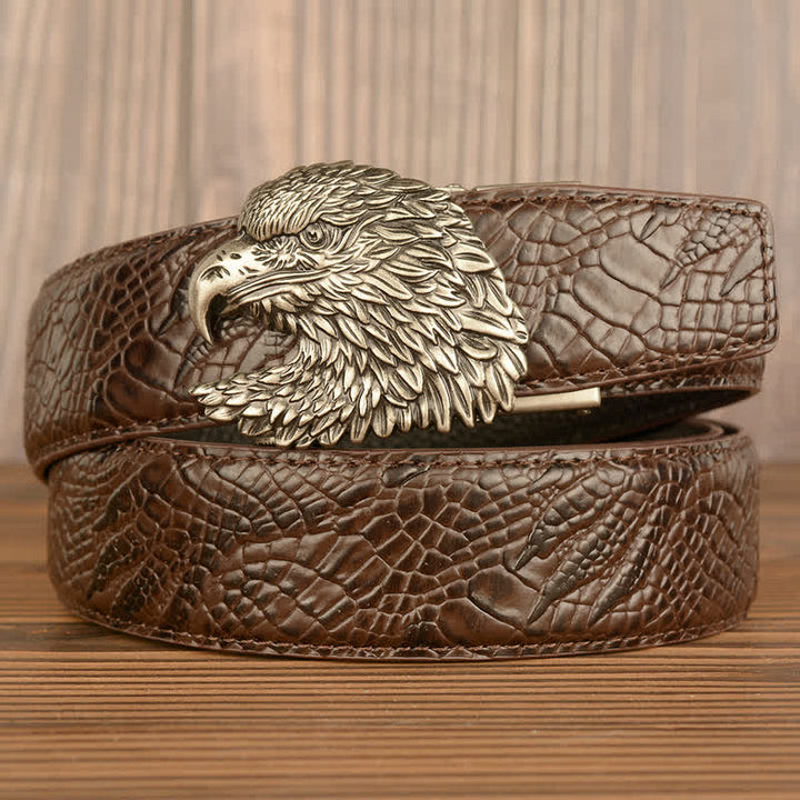 Cintura da uomo in pelle con motivo a artiglio di alligatore Eagle Cool
