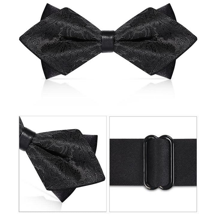 Papillon con motivo Paisley a doppio strato da uomo alla moda