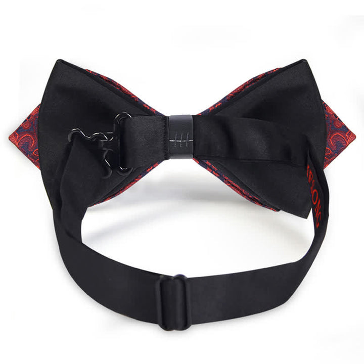 Papillon con motivo Paisley a doppio strato da uomo alla moda