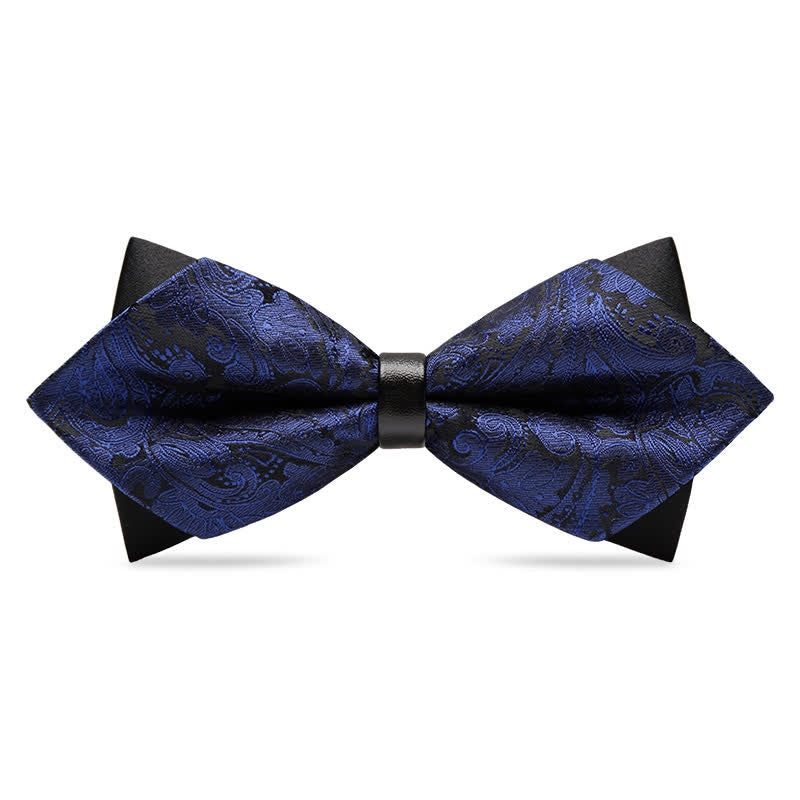 Papillon con motivo Paisley a doppio strato da uomo alla moda