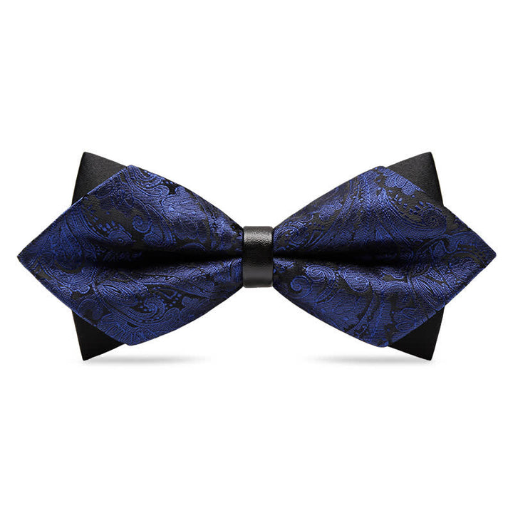 Papillon con motivo Paisley a doppio strato da uomo alla moda